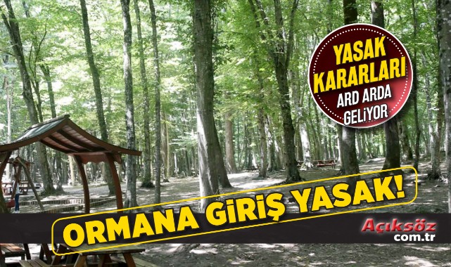 ‘Ormana giriş yasağı’ genişliyor;