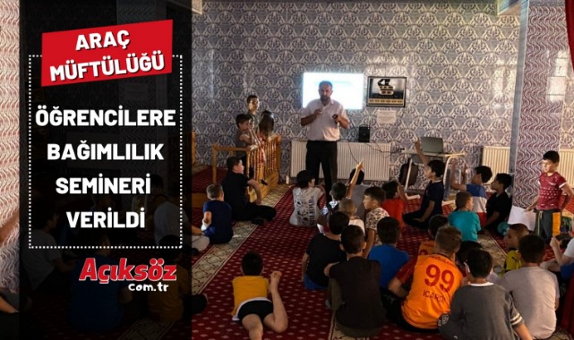 Araç Müftlüğü'nden öğrencilere bağımlılık semineri;