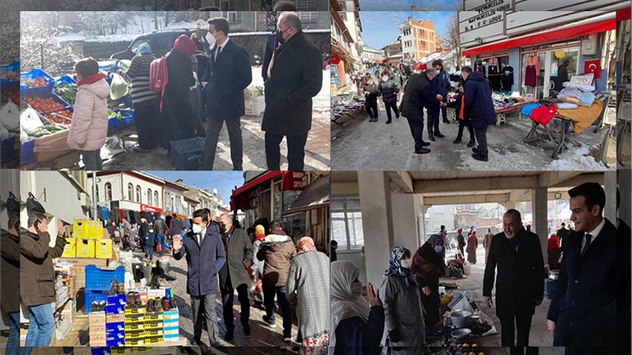 Kaymakam Topaloğlu'dan pazar ziyareti;