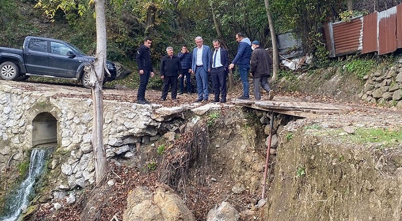 Kaymakam Topaloğlu'ndan sel felaketinin meydana geldiği köylerde inceleme