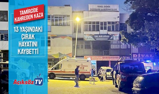 Tamircide kahreden kaza!;