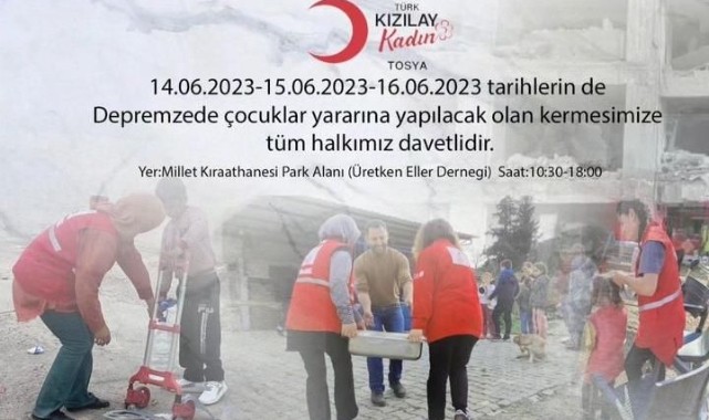 Tosya Kızılay’dan depremzede çocuklar yararına kermes