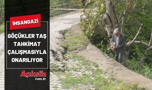 İhsangazi'de göçükler onarılıyor;