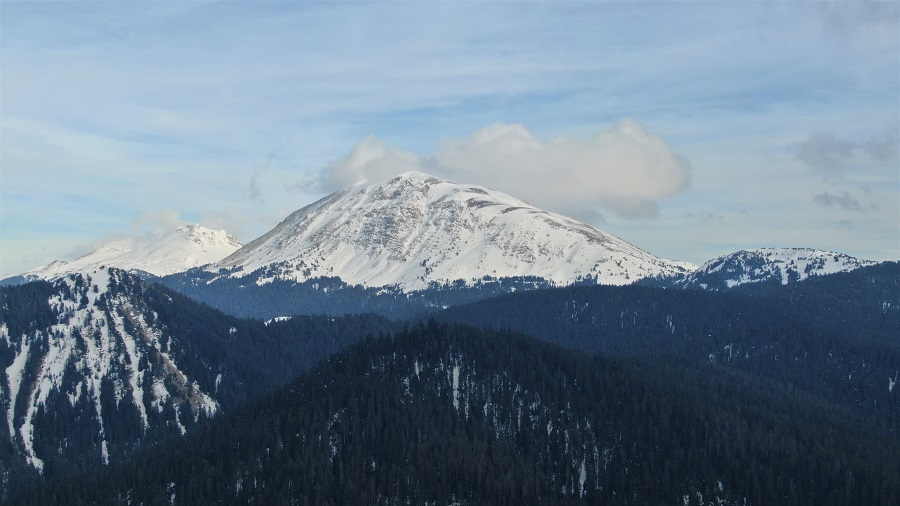 Ilgaz Dağı'nda kar manzarası, havadan görüntülendi;