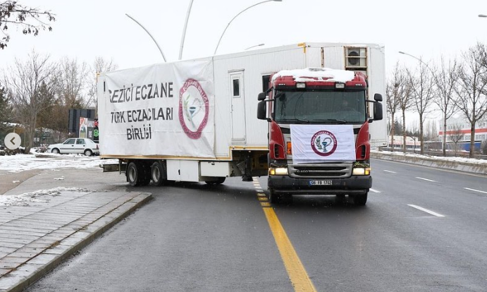 Afet bölgesine ilaç ve tıbbi malzeme desteği;