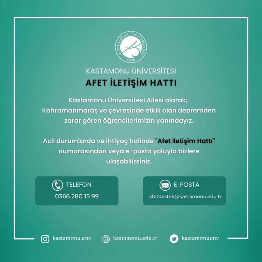 KÜ ‘Afet İletişim Hattı’ kuruldu;