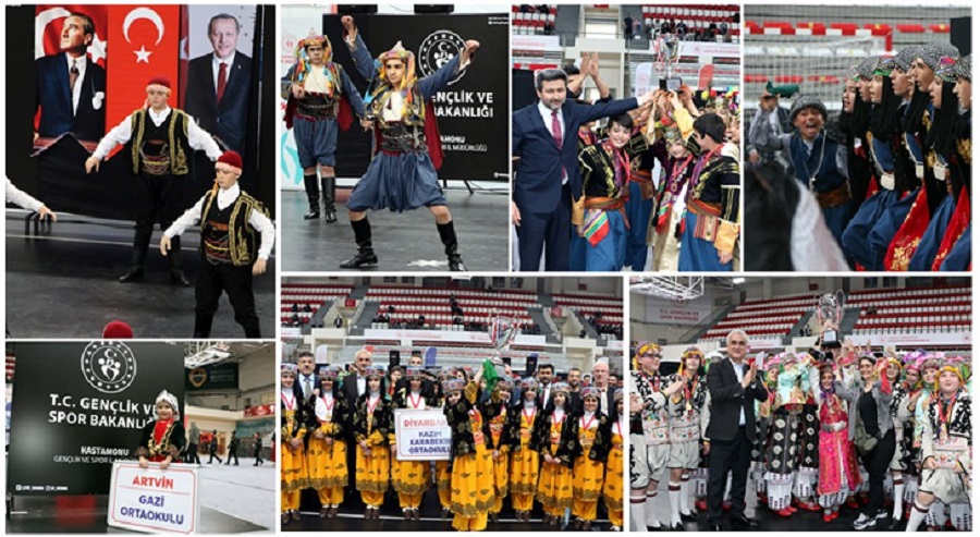 Kastamonu'da Halk Oyunları Türkiye şampiyonası şöleni;