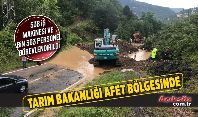 Tarım Bakanlığı, tüm gücüyle afet bölgesinde;