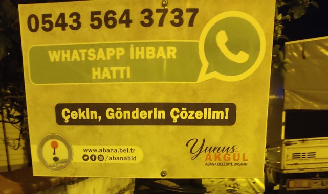 Belediyeden ‘Whatsapp’ ihbar hattı;