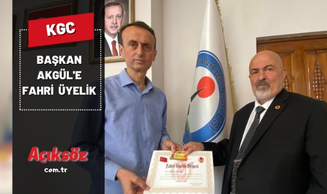 Başkan Akgül'e KGC'den fahri üyelik;