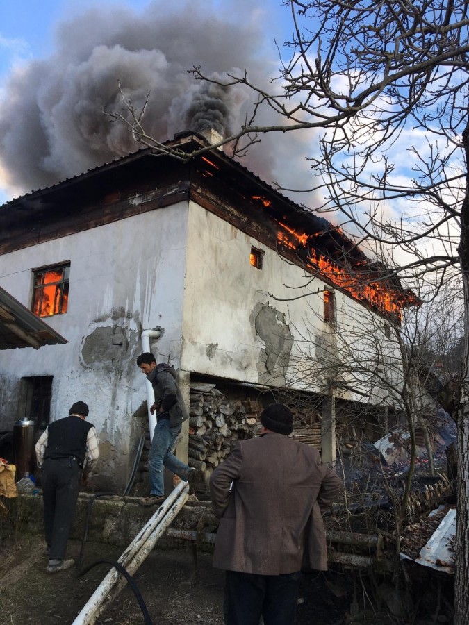 Araç ilçesinde yangın