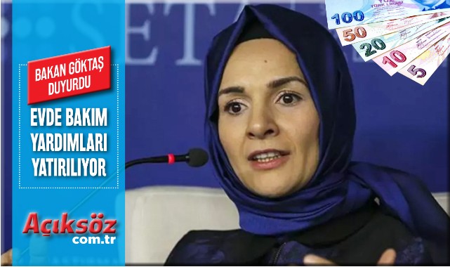 Evde bakım yardımlara hesaplarda;