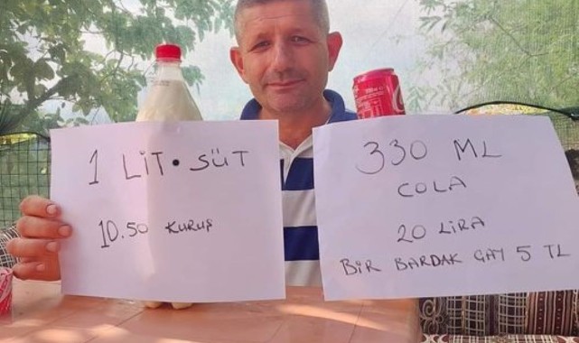 1 Litre Süt 10,50 Kuruş, Küçük Kola 20 TL;