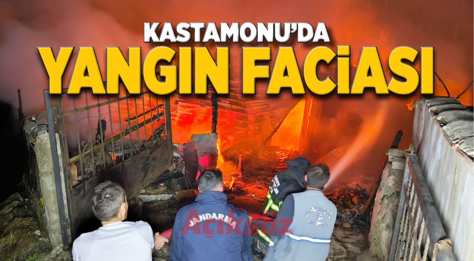 Kastamonu’da yangın faciası!.. Hayvanlar can verdi;