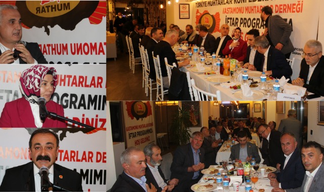 Muhtarlar Derneği'nden geniş katılımlı iftar;