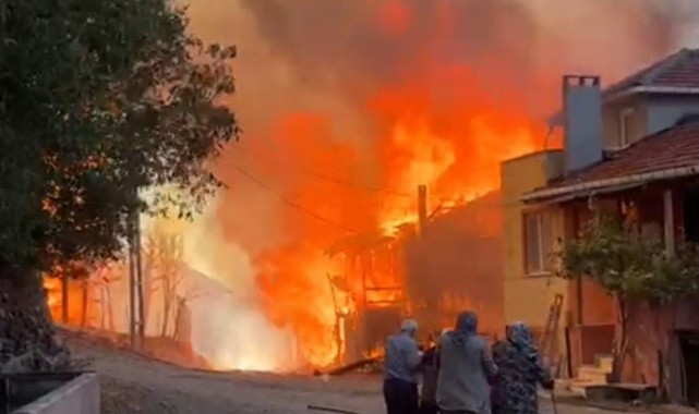Araç'ta köy yangını, çok sayıda ev yanıyor!;
