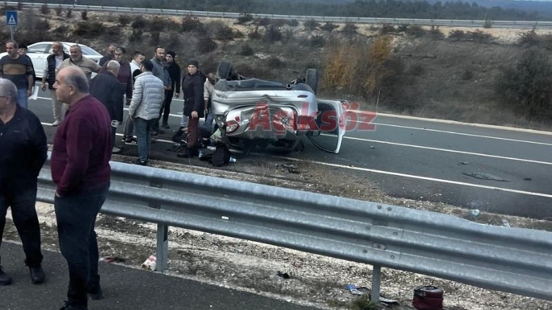 Kastamonu’da  otomobil takla attı!