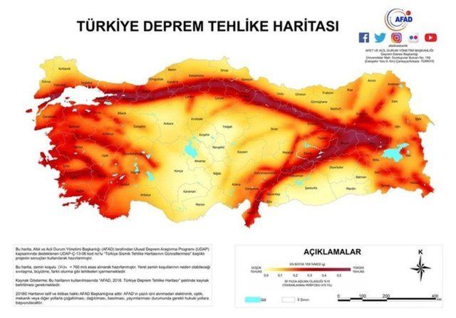 Türkiye deprem haritası güncellendi! Kastamonu kaçıncı derecede?;