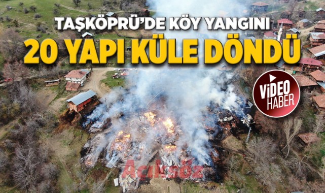 Köydeki yangın, 20 yapıyı küle çevirdi!