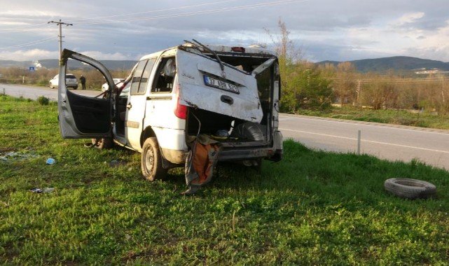 Kırcalar’da kaza! Mucize eseri sağ çıktı;