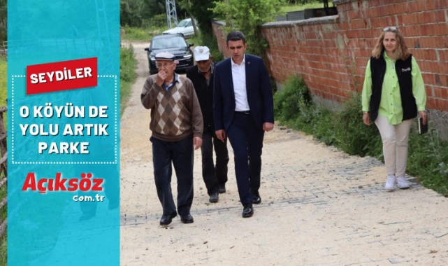 O köyün yolu da artık parke;