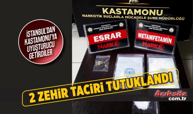 İstanbul’dan Kastamonu’ya uyuşturucu getirirken yakalandılar;