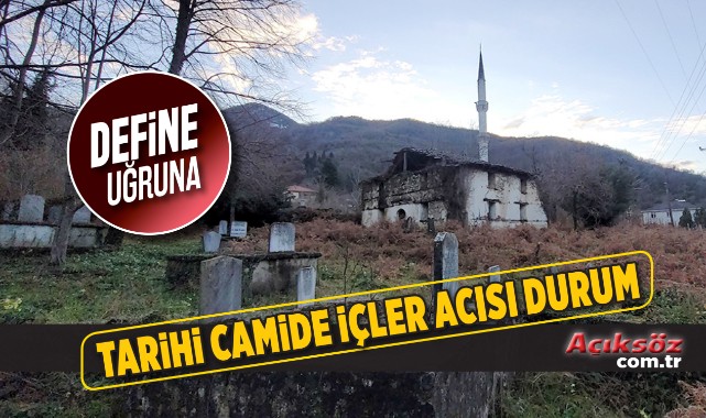 600 yıllık camiyi talan ettiler;