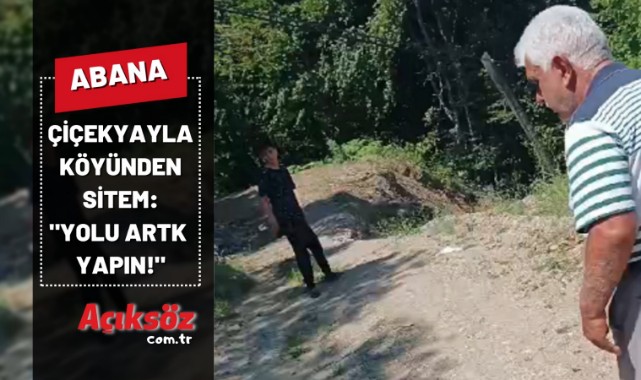 Çiçekyayla Köyü'nden yol sitemi: 'Bu yolu artık yapın';