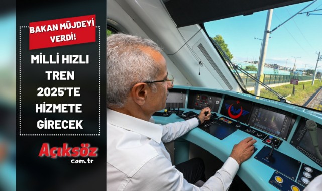 Bakan Uraloğlu ilk yerli ve milli hızlı tren için müjdeyi verdi: Yüzde 90'ı tamamlandı!;