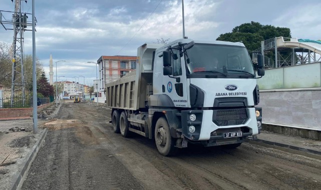 Abana'da üst yapı çalışmaları devam etti;