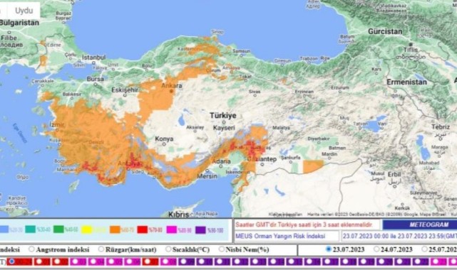 Yangın Riski Haritası yayınlandı: Kastamonu dikkat!;