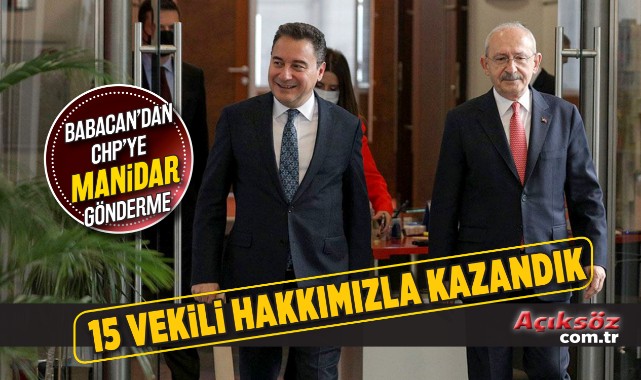 Ali Babacan: ‘Helalinden kazandık, kimseye borcumuz yok!’;