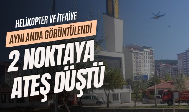 Kastamonu'da 2 noktaya ateş düştü: Helikopter Araç'a, İtfaiye'ler Kızılkese'ye;
