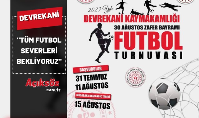 Devrekani'de futbol turnuvası heyecanı başladı;