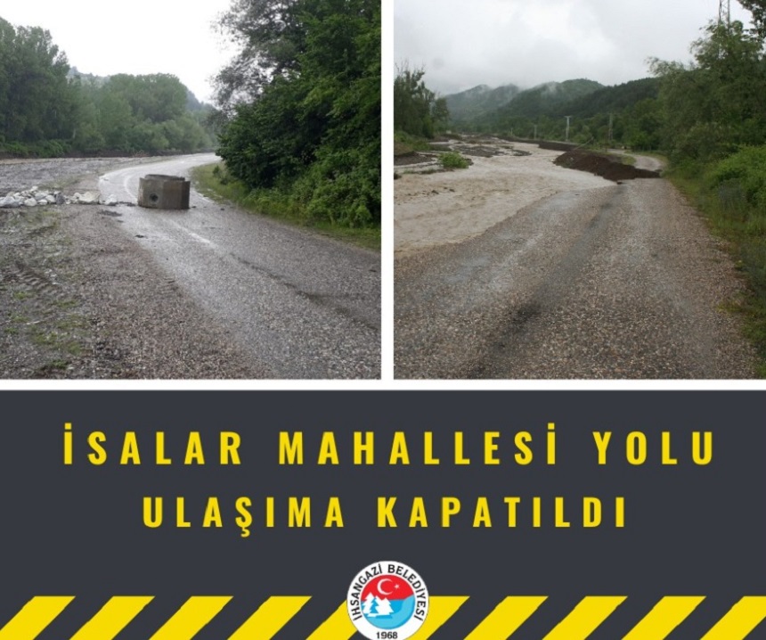 İhsangazi’de yollar kapatıldı;