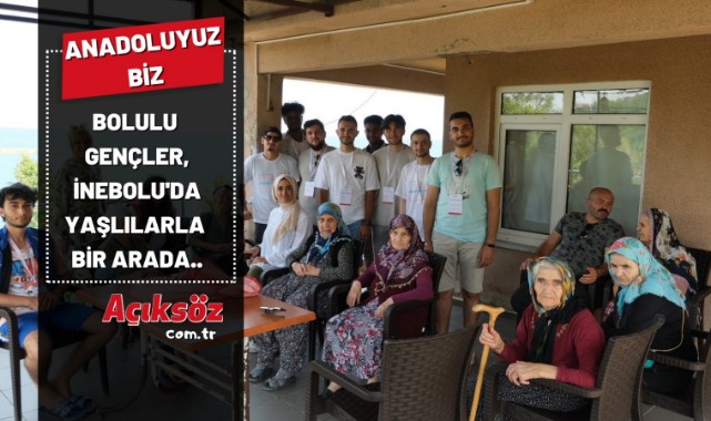 Bolulu gençler, İnebolu'da yaşlılarla bir araya geldi;