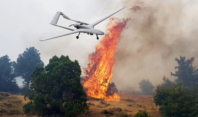 3 yılda 3 bin 55 orman yangınını İHA’lar tespit etti;