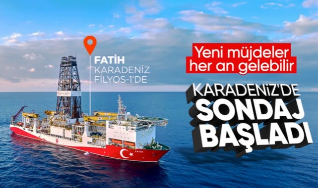 ‘Fatih’ Karadeniz Filyos-1’de sondaja başladı;
