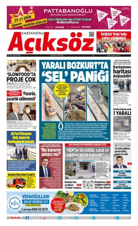 26 EKİM AÇIKSÖZ GAZETESİ