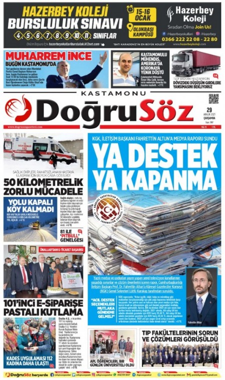 29 ARALIK DOĞRUSÖZ